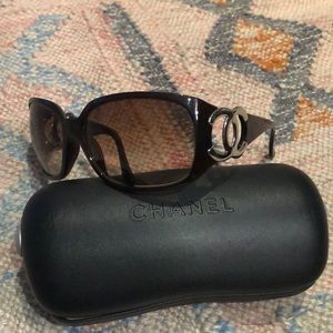 Chanel Tortoise Metal CC Logo Sunglasses 6014